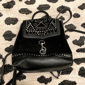 Rebecca Minkoff studded suede mini backpack